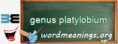 WordMeaning blackboard for genus platylobium